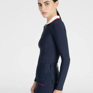 Camiseta de equitación ligera que absorbe la humedad, tejido elástico transpirable, top deportivo para mujer para montar a caballo en verano - Product Image 2