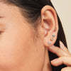 Marquise Diamond Bar Flat <b>Back</b> Stud Fashionable Stud <b>Earrings</b> From Piercing Studio - Product Image 3