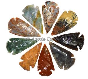 Vente en gros de pointes de flèche en agate polie de 2 pouces pointes de flèche en cristal naturel en vrac à vendre - Product Image 1