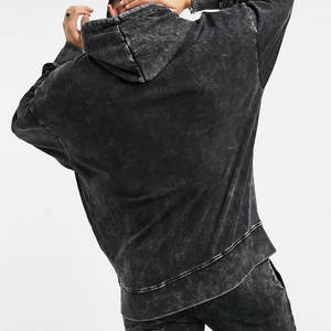 Conjunto de Sudadera con Capucha y Pantalones Deportivos Unisex de Invierno, Estilo Vintage, Lavado Ácido, Ropa Deportiva de Dos Piezas - Product Image 5