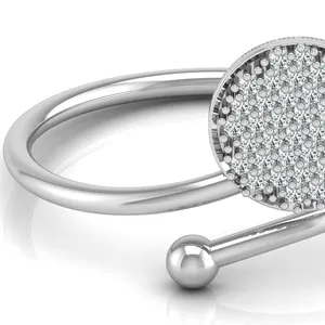 实心14k玫瑰金结婚设计师戒指天然钻石订婚戒指精品珠宝制造商纯金钻石戒指