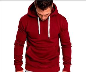 Autumn/Winter <b>Promotion</b> Custom Logo Pullover Men's <b>Hoodie</b> 100% Cotton Solid Long Sleeve Fleece <b>Sweatshirt</b> Plain Dyed with Logo - Product Image 1