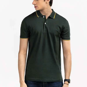 2023เสื้อกอล์ฟผู้ชายแบบลำลองเสื้อยืดโปโลแขนสั้นผ้าฝ้ายโพลีเอสเตอร์ปักโลโก้ OEM ตามสั่ง - Product Image 4