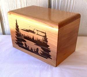 <b>Small</b> Adult Wood Cremation <b>Urn</b> Sit <b>for</b> <b>Human</b> Adult Male Female <b>Ashes</b> men adult cremation steam beech wood funeral <b>urns</b> - Product Image 2