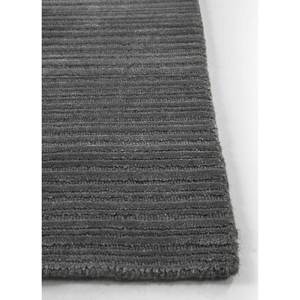 พรมทอขนและผ้าไหมไม้ไผ่สำหรับ Home-HWJ-01ผ้าทอมือสีเทาดำ - Product Image 4