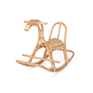 Caballo balancín de mimbre natural de mimbre vietnamita Caballo balancín de diseño europeo niños al por mayor de Vietnam - Product Image 2