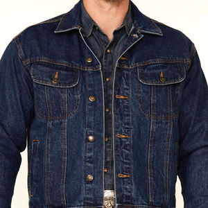 Nouvelle mode d'automne pour hommes, manteau court vintage à impression personnalisée, vestes en jean à la mode - Product Image 3