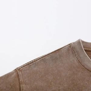 เสื้อยืดคอตตอนพรีเมียมวินเทจสำหรับผู้ชาย น้ำหนัก 230 กรัม พิมพ์โลโก้ตามสั่ง แขนสั้น ทรงปกติ สไตล์ฮิปฮอป สตรีทแวร์ - Product Image 3