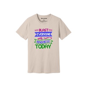 Thèmes de gentillesse imprimer 100% t-shirt en tissu de coton 160-180 à lourd GSM 12 couleurs disponibles Personnalisé votre propre conception et placement - Product Image 1