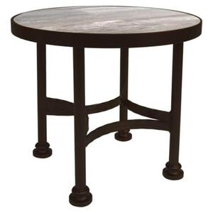 Mesa de centro de metal contemporánea con acabado antiguo y diseño moderno perfecto para interiores de casas modernas - Product Image 3