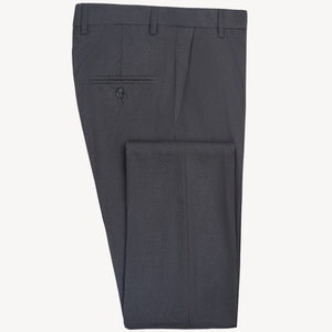 Personalizable de los hombres de cintura media de peso pesado Formal estilo vestido pantalón 100% algodón gris transpirable tela de lona de alta calidad OEM - Product Image 5