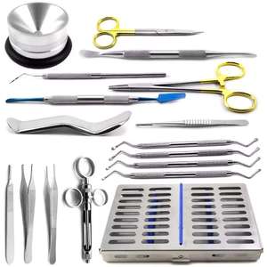 Kit de chirurgie implantaire dentaire manuel en acier inoxydable certifié CE, grattoir dentaire, ensemble d'hygiène dentaire, instrument dentaire - Product Image 1