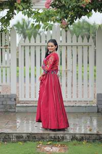 Occasions Special Rayon Fabric Lehengha Choli with Designer Embroidery and Koti Work Gorgeous Party Wear Quick Dry - Product Image 3