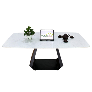 BA68116 Rectangular <b>Dining</b> <b>Table</b> Set 140/160x80 with Sintered Stone Top and Wooden Iron Legs for Hotels - Product Image 1