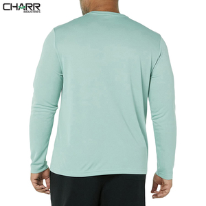 Camisa deportiva de manga larga con logotipo personalizado para hombre, transpirable y holgada, patrón sólido para correr al aire libre, ropa deportiva - Product Image 4