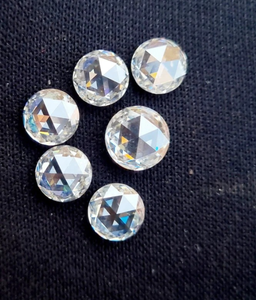 5 piezas de diamante de moissanita de corte de Rosa Blanca de 8 MM | Hermoso corte de rosa | Uso para joyería de corte de Rosa y joyería personalizada - Product Image 4