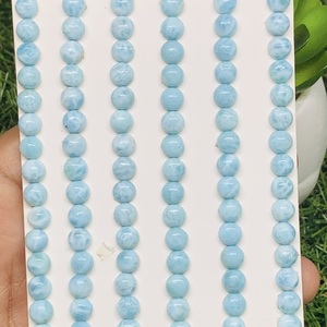 Alto grado AAA 8mm Natural Larimar cabujón IGI certificado piedras preciosas semipreciosas fabricación de joyas piedras preciosas sueltas calibradas - Product Image 6