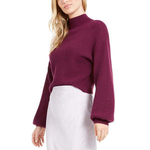 Lucy Paris Cardigan Corto da Donna con Collo Alto Viola Taglia M Traspirante Stile Y2K Premium con Applicazioni a Fiocco per l'Autunno - Product Image 1