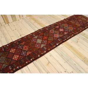 Alfombra Turca, Alfombra de Pasillo de 2.8x11.6 pies, Alfombra Oriental Roja - Product Image 1