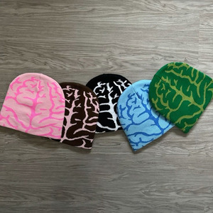 2024 Fabricación de logotipo personalizado al por mayor de los hombres de punto gorros sombreros personalizados de invierno Unisex 100% acrílico Beanie - Product Image 1
