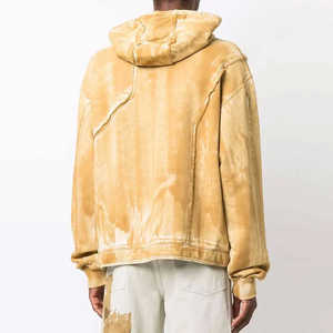 Conjuntos personalizados de alta calidad con capucha, lavado ácido, parche desgastado grueso, bordado, chándal, ropa de calle, conjuntos de 2 piezas, sudaderas con capucha para hombre - Product Image 1