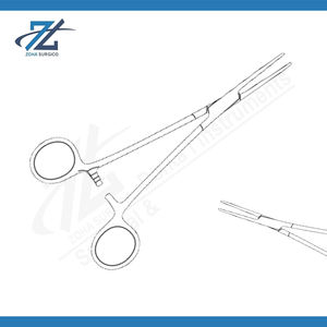Fórceps de arteria Moynihan mordazas semidentadas curvas de 145mm, junta de caja, abrazadera hemostática quirúrgica, instrumento de acero inoxidable - Product Image 2