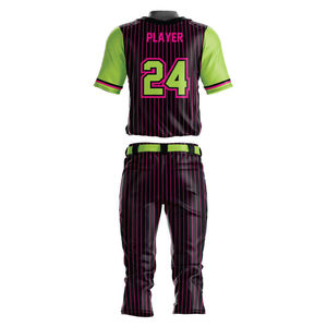 กางเกงเบสบอลผ้าโพลีเอสเตอร์ซับเหงื่อและเสื้อเจอร์100% สำหรับผู้ใหญ่และเยาวชนดีไซน์ใหม่ที่สามารถปรับแต่งได้ - Product Image 2