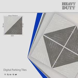 Vistaar-Carrelage de parking numérique en porcelaine, design noir et blanc, de qualité 40x40cm, 400x400mm, pour l'extérieur - Product Image 1