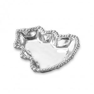 Vaisselle de luxe à bas prix en forme d'arbre de Noël en aluminium pour dessert et riz bol de service bol en métal de vente chaude - Product Image 1