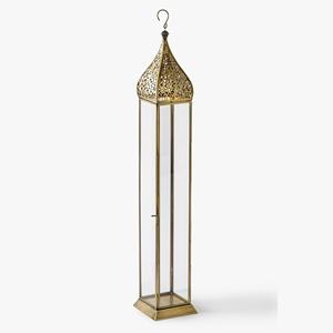 Popular Handmade Metal Glass Gold <b>Large</b> Moroccan <b>Lantern</b> Floor Lighting Decor Tall Modern Pillar Holder Candle Holder <b>Lanterns</b> - Product Image 5