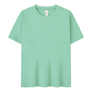 Offre Spéciale été hommes 205GSM 100% coton surdimensionné col rond T-Shirt décontracté unisexe écran couleur unie avec épaule tombante - Product Image 6