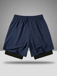 Shorts de course athlétiques pour hommes personnalisés, respirants, légers, pour la gym et l'entraînement, avec taille élastique - Product Image 2