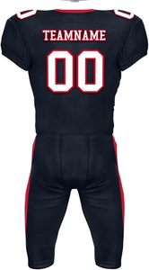 Juego completo de uniformes de fútbol americano sublimados para hombres y jóvenes, tela suave y duradera con nombre de jugador e impresión de número - Product Image 4