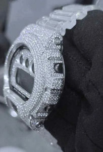 Reloj de Cuarzo para Hombre, Estilo Hip Hop, Completamente Adornado con Diamantes Moissanite, Personalizado, con Esfera de Cristal, Correa de Aleación y Manecillas - Product Image 4