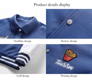 Vestes universitaires en laine Melton pour hommes Vente en gros Veste Letterman avec manches en cuir - Product Image 3