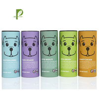 Emballage de supplément personnalisé écologique Design de marque Cylindre en carton Conteneur de nourriture pour chien Tube de papier Emballage pour aliments pour animaux de compagnie