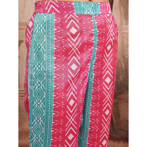 ชุดคุร์ตาแขนสามส่วนพิมพ์ลายสีชมพูสำหรับผู้หญิงสำหรับฤดูใบไม้ผลิ/ฤดูร้อน - Product Image 6