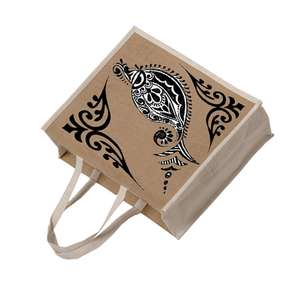 ถุงช้อปปิ้งผ้าปอกระเจาเป็นมิตรกับสิ่งแวดล้อมพิมพ์ลายกำหนดได้เองถุงของขวัญเพื่อนเดินทางที่ทันสมัยผลิตในเบงกอลตะวันตก - Product Image 5