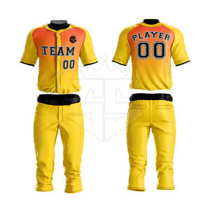 Bajo MOQ Ropa deportiva Uniforme de béisbol cómodo Tamaño personalizado Ropa juvenil Uniforme de béisbol - Product Image 5