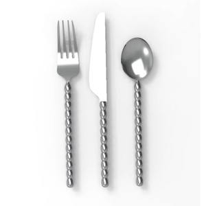 Ensemble de 4 couverts couverts en acier inoxydable poli miroir, parfait pour la table à manger, ustensiles de cuisine, usage quotidien, poignée noire - Product Image 5