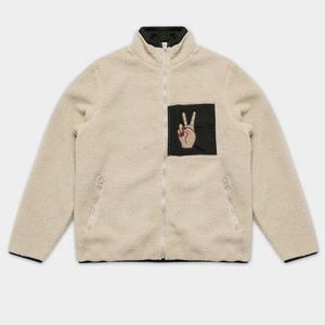 Manteau de sport d'hiver pour hommes Veste polaire zippée personnalisable Col montant Coupe-vent Sherpa chaud Design Service OEM disponible - Product Image 6