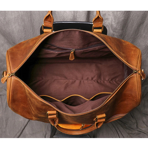OEM ODM Luxury High-end Leather Weekender <b>Bags</b> for <b>Men</b> Women Carry on <b>Overnight</b> <b>Bag</b> with Compartments Travel Duffle <b>Bag</b> - Product Image 4