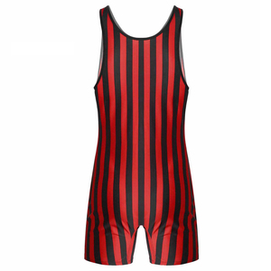 Nouveau design professionnel maillot de lutte formel rouge et noir débardeur justaucorps de gymnastique vêtements de sport personnalisés pour équipe - Product Image 3