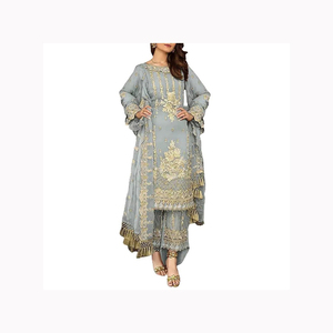 <b>Top</b> Quality 2024 Indian and Pakistani Style <b>Net</b> with Embroidery Work Salwar Kameez Suit for Women Heavy Muslim Style Dress - Product Image 2