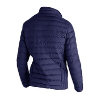 Veste d'hiver décontractée à col montant pour hommes Dernière conception Vêtements d'extérieur à bulles Différentes couleurs en polyester Fermeture à glissière Logo à l'avant