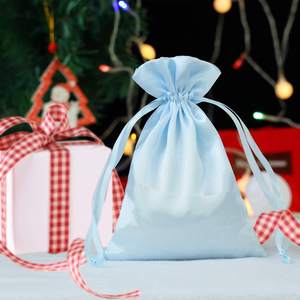 Bolsas de regalo con cordón para Navidad, Baby Shower, cumpleaños, boda y fiesta, seda de lujo OEM 100%, hechas en Vietnam - Product Image 4