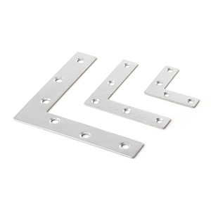 Thép không gỉ phẳng góc Brace dấu ngoặc L hình dạng góc Kết nối tấm cho đồ nội thất tủ giường Bảng khung Kết nối & sửa chữa - Product Image 2