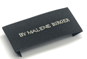 Étiquette de cou de vêtements tissée en Damask, haute densité, durable, Design de vêtements, marque de mode de luxe, drapeau, étiquette CO - Product Image 2