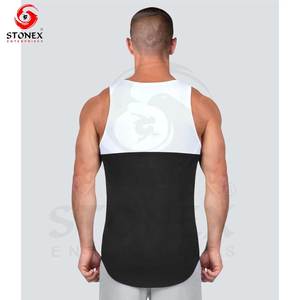 High Quality Men Gym Tank Top Custom Logo & Design Print Quick Dry Workout Running Fitness Vest <b>Athletic</b> Sportswear OEM Supplier - Product Image 3