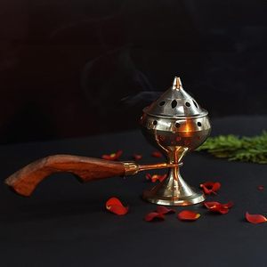 Quemador Bakhoor de latón de alta demanda para el hogar y la decoración religiosa disponible a precio mayorista de la India por HF CRAFTS - Product Image 4